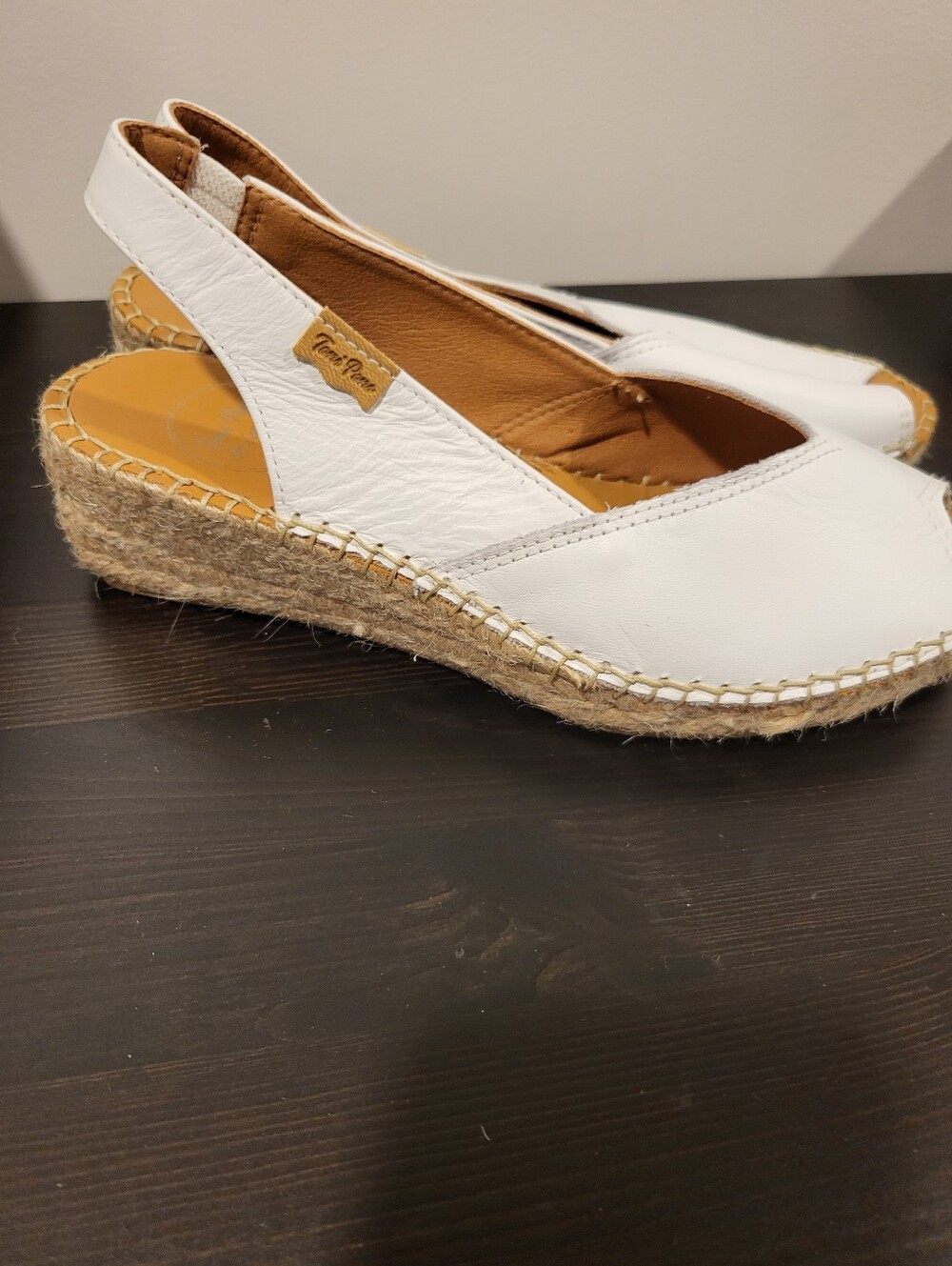 White Espadrille Wedge Slingback
